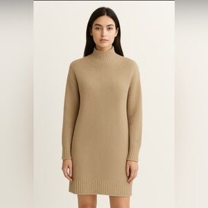 Revolves Stitches & Stripes Cozy Tan Turtleneck Sweater Dress